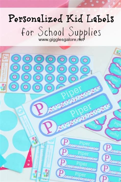 Personalized Kids Labels for the Win | Personalized school supplies ...