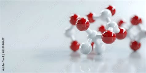 D Model Of Ethylparaben Molecule With Ballan Concept Chemistry