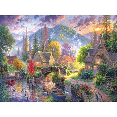 Mountain Village 300 Large Piece Jigsaw Puzzle Bits And Pieces