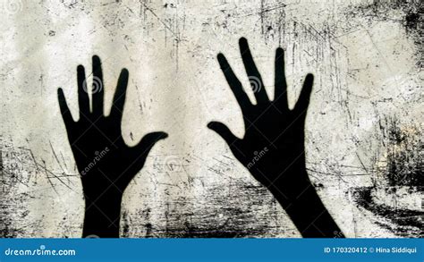 Human Hands Shadow Horror Image Stock Photo - Image of danger ...