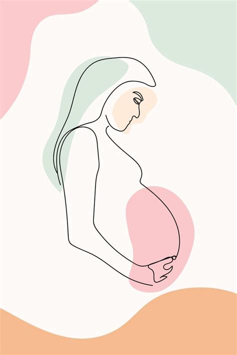 Pregnant Woman Minimalist Abstract One Line Art Vector 4636631 Vector Art At Vecteezy