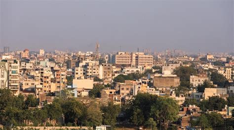 Premium Photo | Aerial View of Ahmedabad City with Historic Architecture