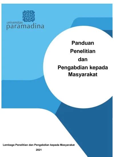 Panduan Penelitian Dan Pengabdian Kepada Masyarakat