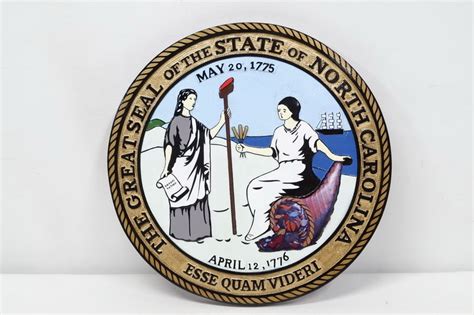 North Carolina State Seal Plaque Scalecraft