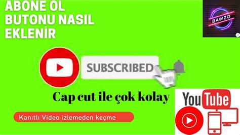 Videoya Abone ol butonu nasıl eklenir YouTube