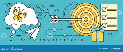 Idea Implementation Matrix Business Plan Success Stock Photo