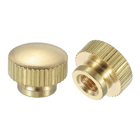 Uxcell Knurled Thumb Nuts Pack M X D Mm X H Mm Brass Knurl Nut