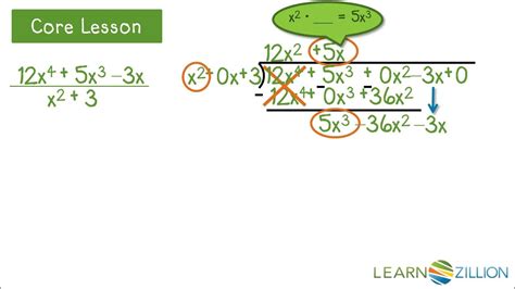 Divide Polynomials With A Missing Term Youtube