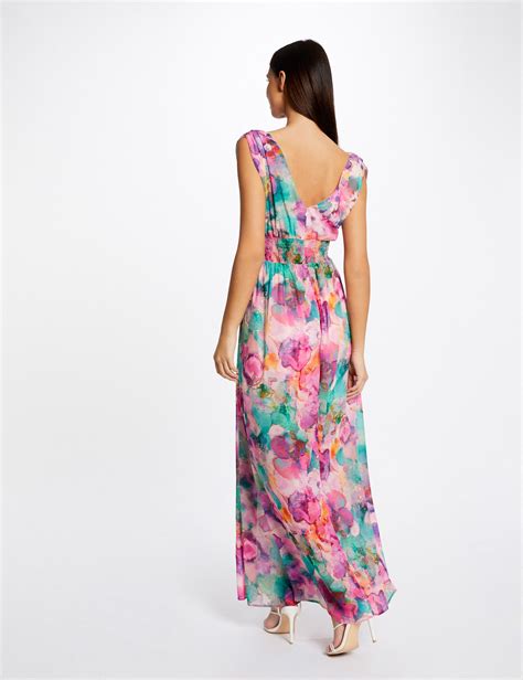 Robe Longue Cintr E Imprim Floral Multico Femme Morgan