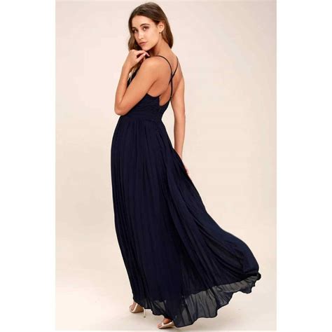 Lulus Depths Of My Love Navy Blue Maxi Dress Ebay