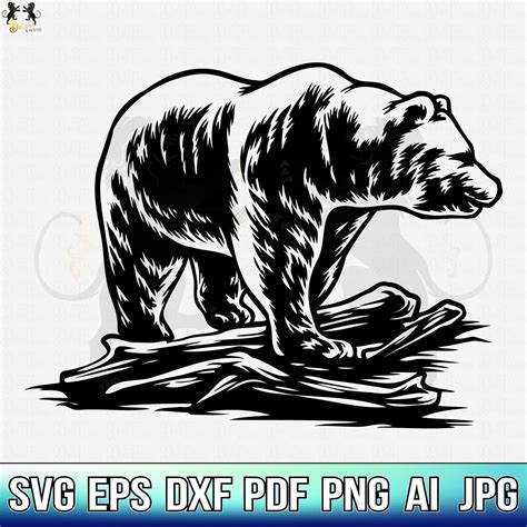 Bear Svg Bear Clipart Bear Vector Bear Cricut Grizzly Svg Etsy