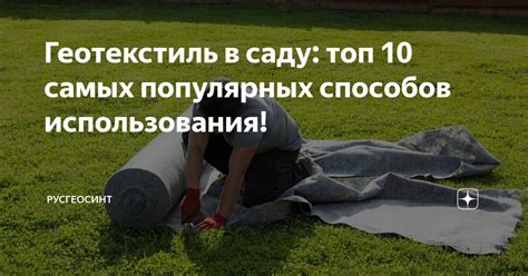 Геотекстиль в саду: топ 10 самых популярных способов использования ...