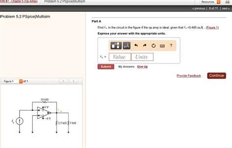 Solved Hw Chapter Op Amps Problem Pspice Multisim