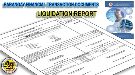 LIQUIDATION REPORT BARANGAY ACCOUNTING YouTube