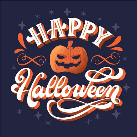 Free Vector Happy Halloween Lettering