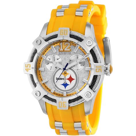 Invicta Nfl Pittsburgh Steelers Silver Dial Ladies Watch 35799