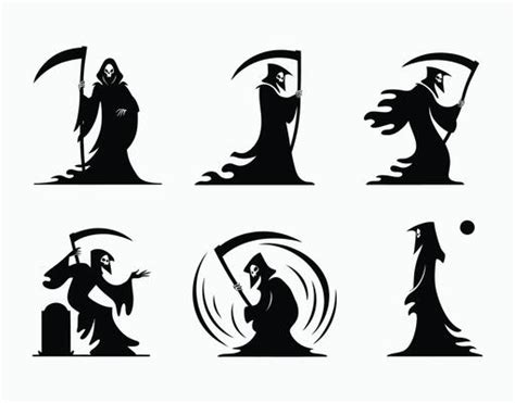 Grim Reaper Silhouette Vector Art Icons And Graphics For Free Download