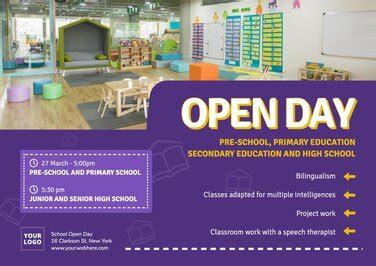 School Open Day Poster Templates