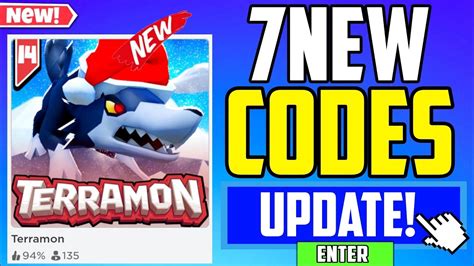 Secret Update Terramon Codes Youtube