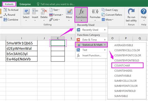 How To Count Characters In Cell Range Worksheet In Excel