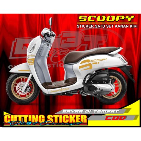 Jual CUTTING STICKER HONDA SCOOPY LIMITED EDITION 2021 PRESTIGE ALL