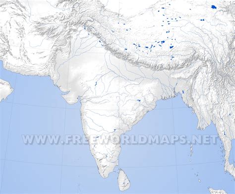 South Asia Physical Map