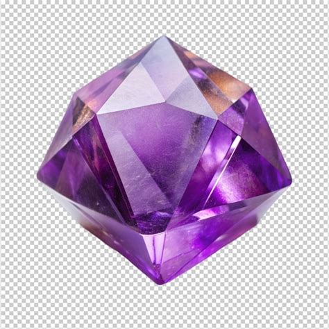 Purple crystal isolated on transparent background | Premium AI ...