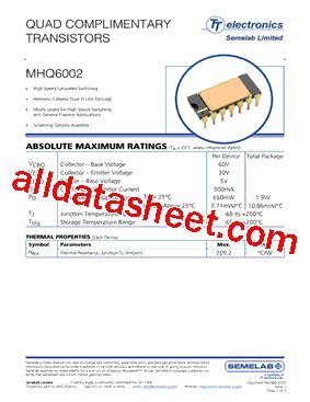 Mhq Datasheet Pdf Seme Lab