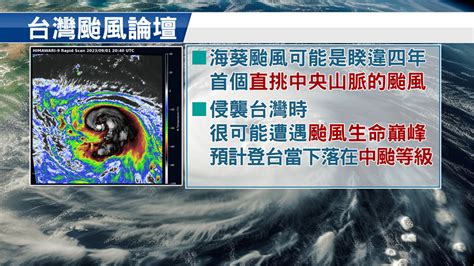 「海葵」3日觸陸直挑中央山脈 專家示警：撲台強度恐達顛峰