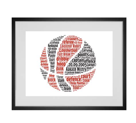 Personalised Basketball Word Art Print - Etsy