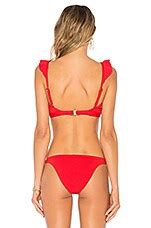 Suboo The Chase Frill Bandeau Bikini Top In Red Revolve