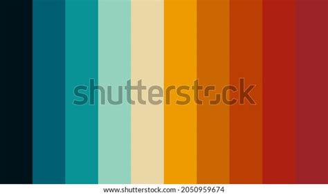 Retro Colors Inspiration Vintage Colors Inspiration Stock Illustration