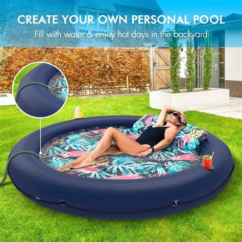 Lusvnex Tanning Pool Lounger Float Suntan Tub For Sunbathing