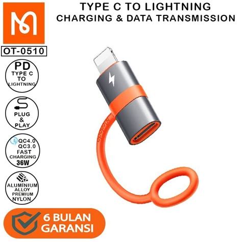 Jual Mcdodo Converter USB C To Lightning 36W PD Fast Charging OT 0510