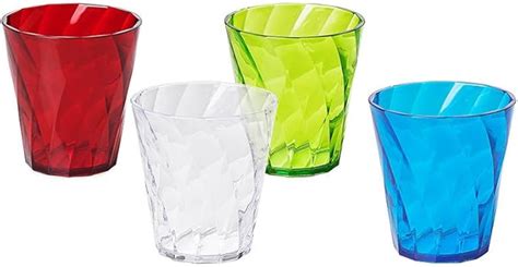 Omada Design 4 Bicchieri Acqua Colorati Da 30 Cl In Plastica