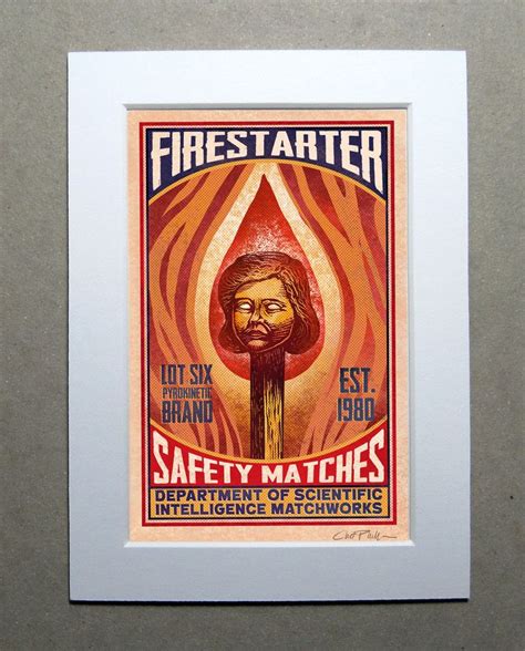 Firestarter Brand Matchbox Art X Matted Signed Print Etsy