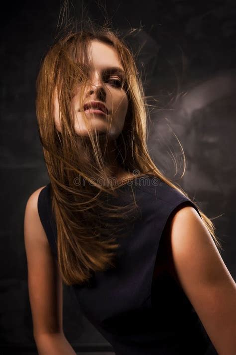 The Naked Sensual Girl Covering Her Breast By A Vest Stock Photo Image Of Elegance Body