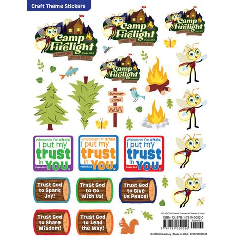 Create A Campsite Poster With Stickers Pack Of 12 Camp Firelight