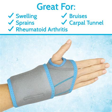 Buy Arctic Flex Wrist Ice Pack Refreezable Gel Compression Support Flexible Hot Cold Brace