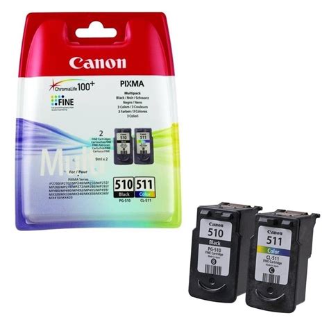 Set Cartuse Cerneala Canon Pg510 Negru Si Cl511 Color Pentru Canon