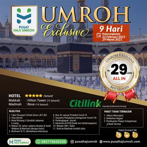 Paket Biaya Dan Jadwal Umroh Murah Terbaru H