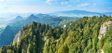 Beautiful Panoramic View Of The Pieniny National Park Poland In Sunny