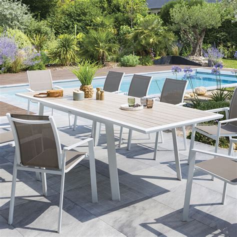 Table De Jardin Extensible Pavane Lin Blanc Hesp Ride Places