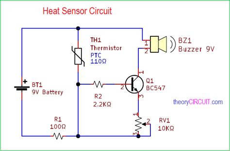 Heat sensor circuit - theoryCIRCUIT - Do It Yourself Electronics Projects