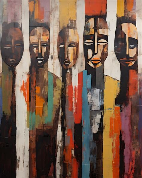 A Painting Highlighting The Cultural Assimilation And Loss Of Identity By Colonized Populations