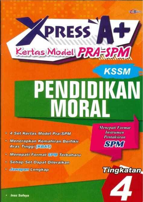 Xpress A Kertas Model Pra Spm Pendidikan Moral Tingkatan Kssm Spm