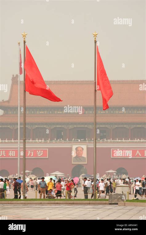 Forbidden City And Tiananmen Square In Beijing China With The Air