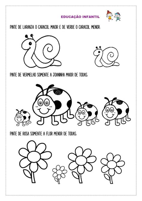 Atividades De Grande E Pequeno Para Imprimir - 180 ideias de noçoes grande e pequeno,dentro e fora para salvar hoje ...