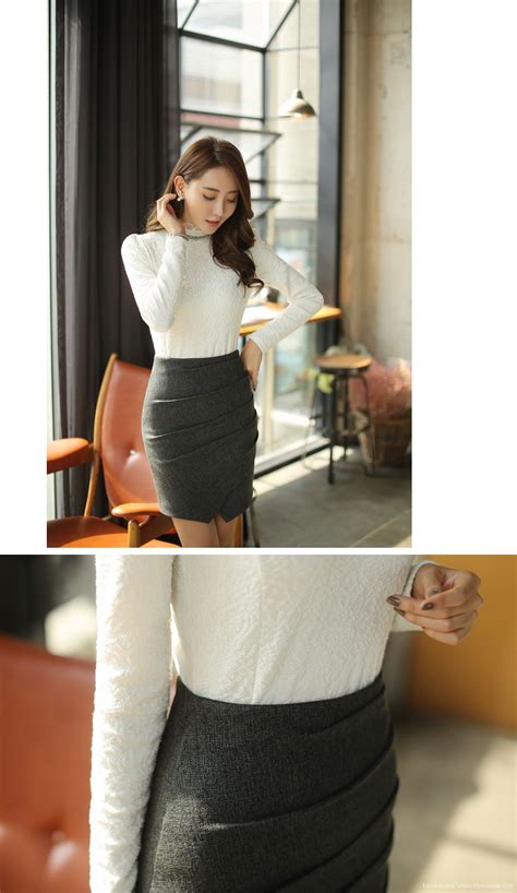 Shirring Slim Pencil Skirt Korean Fashion Women Beautiful Fashion