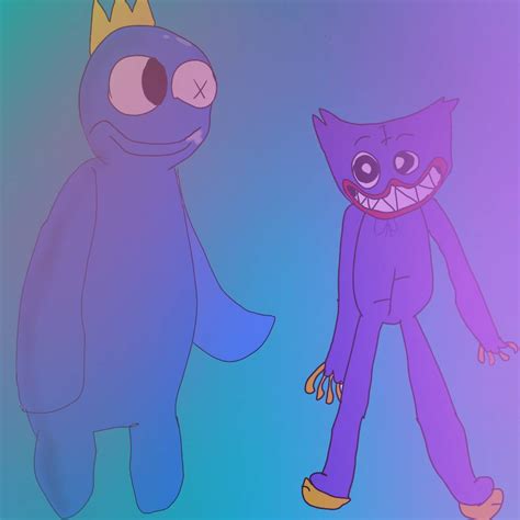 The two blue monsters huggy wuggy and blue by gametoonsfan11111 on ...